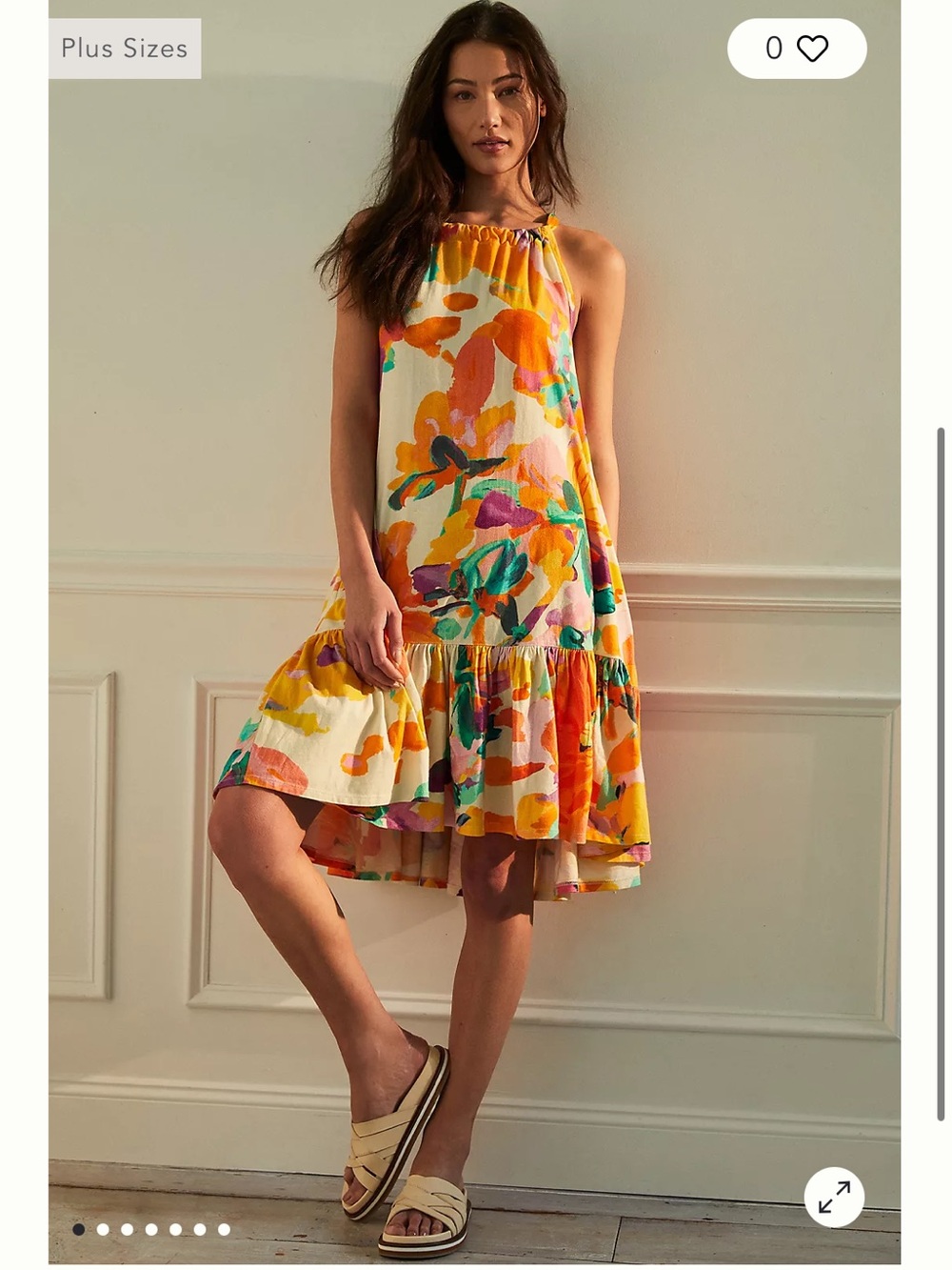 Daily Practice by Anthropologie Frida Floral BOHO Dress Size Med. MSRP $118